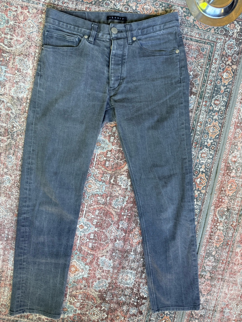 Theory Men Slim Jeans in Charcoal Gray 28